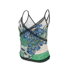 Tank Top Van Gogh Skull Flowers