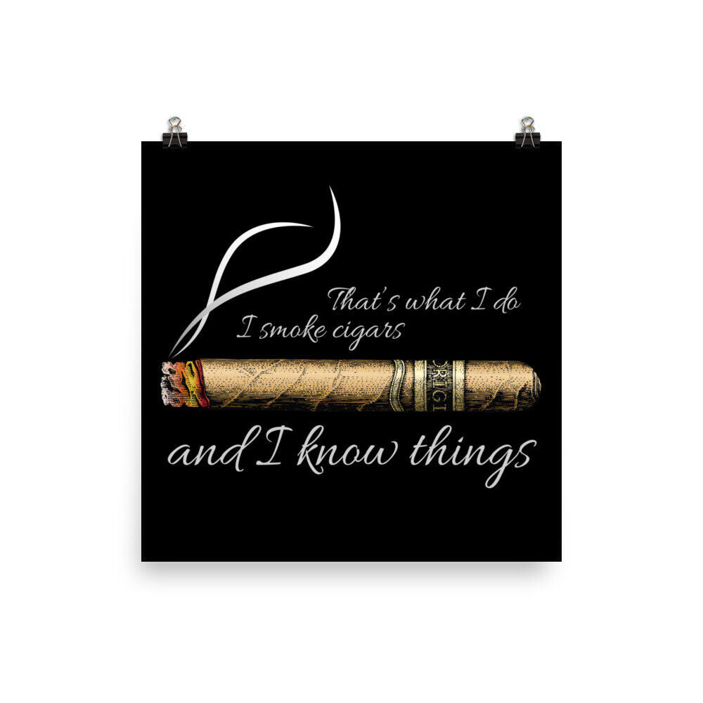 That's What I Do I Smoke Cigars I Hate People Bear Drinking 2 Poster