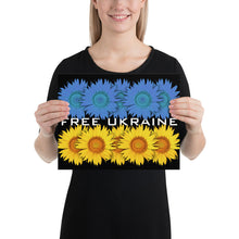 Support Ukraine With Ukrainian Flag Free Ukraine Sunflowers Poster