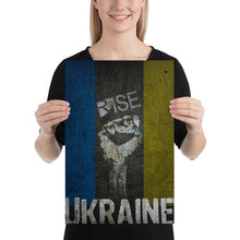 Support Ukraine I Stand With Ukraine Ukrainian Flag Fist Rise Poster