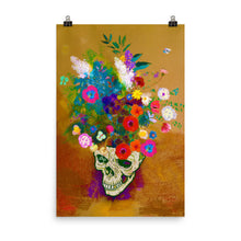 Punk Impressionist Flower Skull Tees Artist Poster