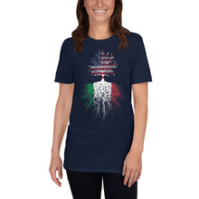 American Grown With Italian Roots Italy Italian Flag American Flag Tree T-Shirt