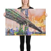 New York City Manhattan Bridge Gold 3 Canvas