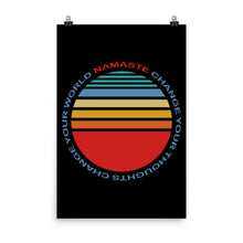 Chakras Meditation Namaste Yoga Edition Mandala Sunset Poster