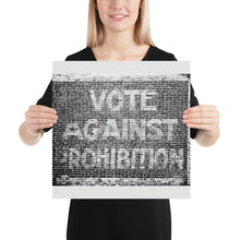 Funny Roaring Twenties No Prohibition Gift Vote Against Prohibition Sign Poster