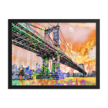 New York City Manhattan Bridge Gold 3 Framed poster