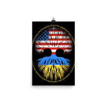 American Grown Ukrainian Roots Ukraine Flag Poster