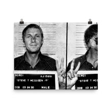 Steve McQueen Mug Shot Horizontal Mugshot Poster