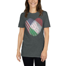 Flag Finger Prints Italy USA Italian Americans Pride Print Unisex T-Shirt