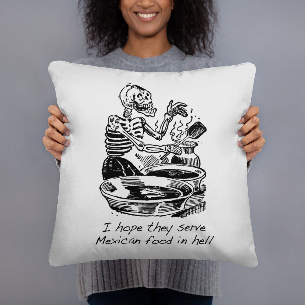 Jose Guadalupe Posada Mexican Food In Hell Basic Pillow