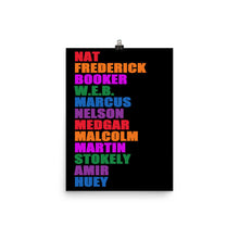 Nat Frederick Booker W.E.B Helvetica Black Lives Colorful Poster