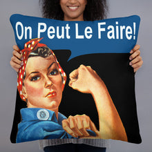 French Rosie The Riveter - We Can Do It France - Feminist Pillow