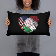 Flag Finger Prints Italy USA Italian Americans Pride Print Basic Pillow