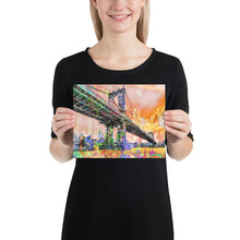 New York City Manhattan Bridge Gold 3 Poster