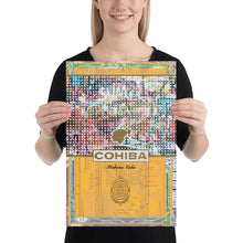 Cohiba Cuban Cigar Logo Painting Patina Poster