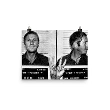 Steve McQueen Mug Shot Horizontal Mugshot Poster