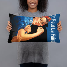 French Rosie The Riveter - We Can Do It France - Feminist Pillow