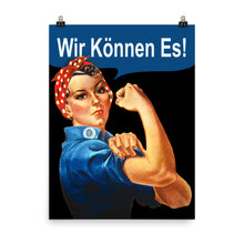 German Rosie The Riveter - We Can Do It Germany - Feminist Poster