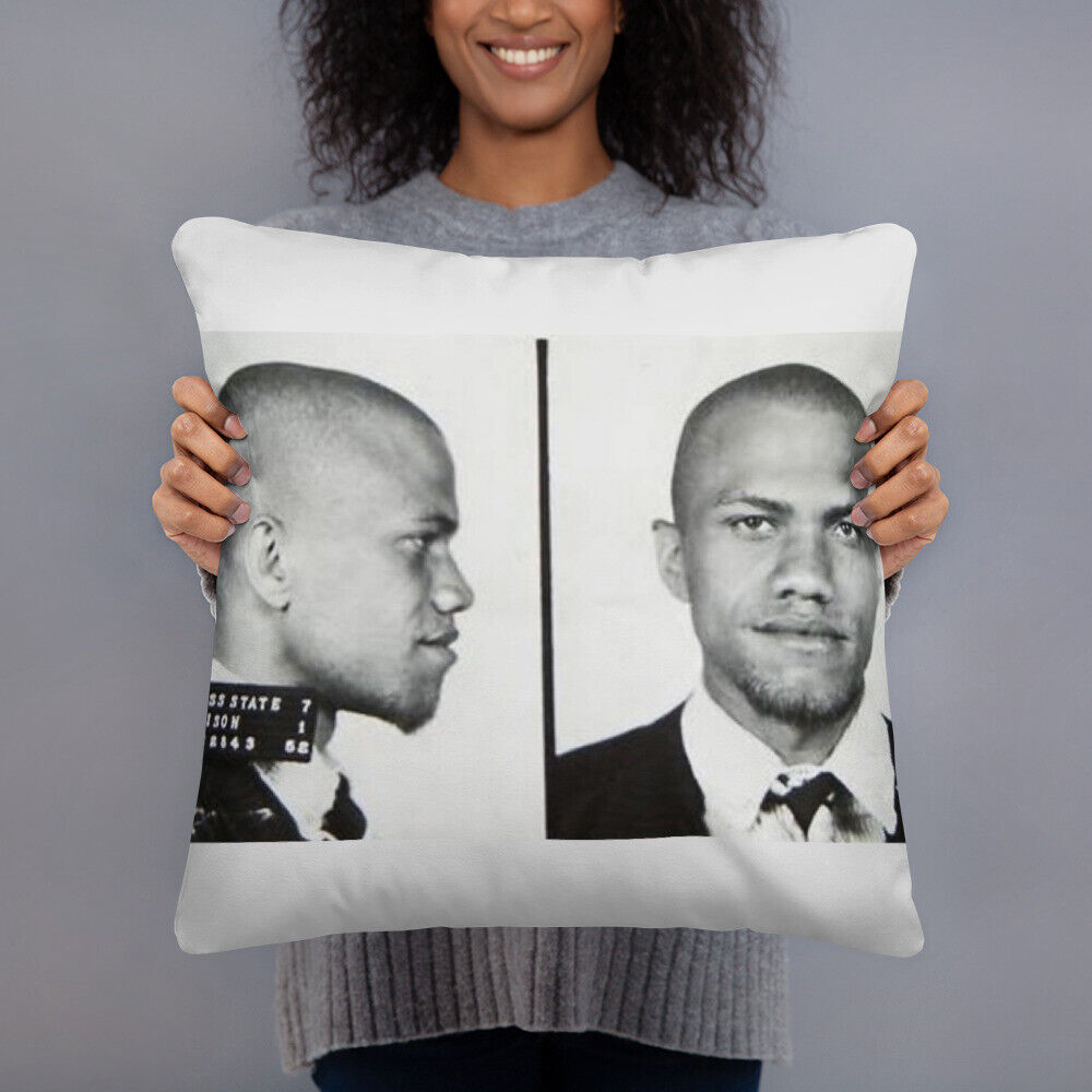 Malcolm X Mug Shot Mugshot 2 Basic Pillow