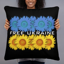 Support Ukraine With Ukrainian Flag Free Ukraine Sunflowers Pillow