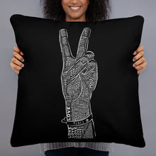 PEACE SIGN LOVE T Shirt 60s 70s Tie Dye Hippie Hand Love Basic Pillow