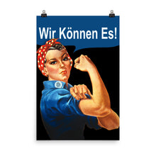 German Rosie The Riveter - We Can Do It Germany - Feminist Poster