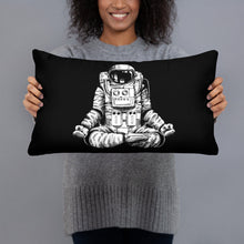 Astronaut in spacesuit yoga gestures , Hand Drawn Sketch Basic Pillow