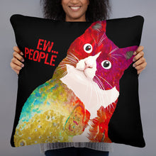 Rainbow cat shirt funny womens ew people meowy cat lovers Pillow