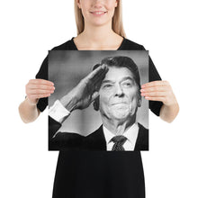 Ronald President Reagan Saluting Drawing Poster