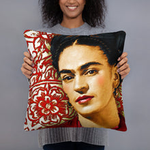 Frida Kahlo 2 Red Pillow