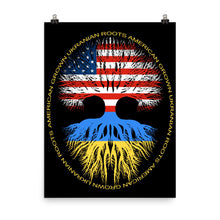 American Grown Ukrainian Roots Ukraine Flag Poster