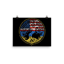 American Grown Ukrainian Roots Ukraine Flag 2 Poster