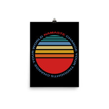 Chakras Meditation Namaste Yoga Edition Mandala Sunset Poster