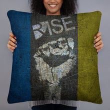 Support Ukraine I Stand With Ukraine Ukrainian Flag Fist Rise Pillow