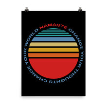 Chakras Meditation Namaste Yoga Edition Mandala Sunset Poster