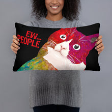 Rainbow cat shirt funny womens ew people meowy cat lovers Pillow