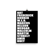 Nat Frederick Booker W.E.B Helvetica Black Lives Poster