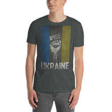 Support Ukraine I Stand With Ukraine Ukrainian Flag Fist Rise T-Shirt