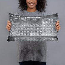 French Tableau Periodiques Periodic Table Of The Elements Vintage Pillow