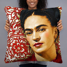 Frida Kahlo 2 Red Pillow