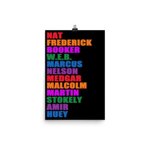 Nat Frederick Booker W.E.B Helvetica Black Lives Colorful Poster