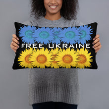 Support Ukraine With Ukrainian Flag Free Ukraine Sunflowers Pillow