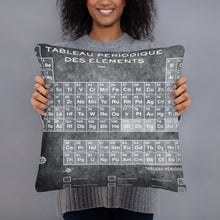 French Tableau Periodiques Periodic Table Of The Elements Vintage Pillow