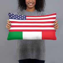 American Flag With Italian Flag Italy Italian Flag American Flag Pillow