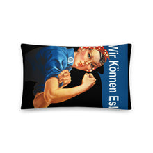 German Rosie The Riveter - We Can Do It Germany - Feminist Pillow