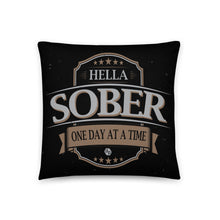 Sobriety One Day At A Time AA Hella Sober Pillow