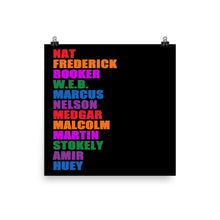 Nat Frederick Booker W.E.B Helvetica Black Lives Colorful Poster