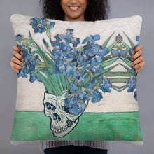 Punk Van Gogh Irises Skull Artist Gifts Pillow