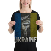 Support Ukraine I Stand With Ukraine Ukrainian Flag Fist Rise Poster