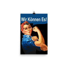 German Rosie The Riveter - We Can Do It Germany - Feminist Poster